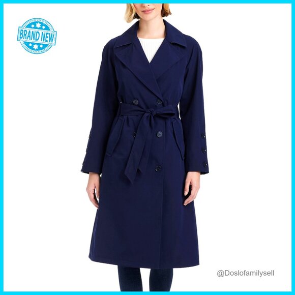Classic Double Breasted Trench Coat Elegant Minimal Chic Outerwear